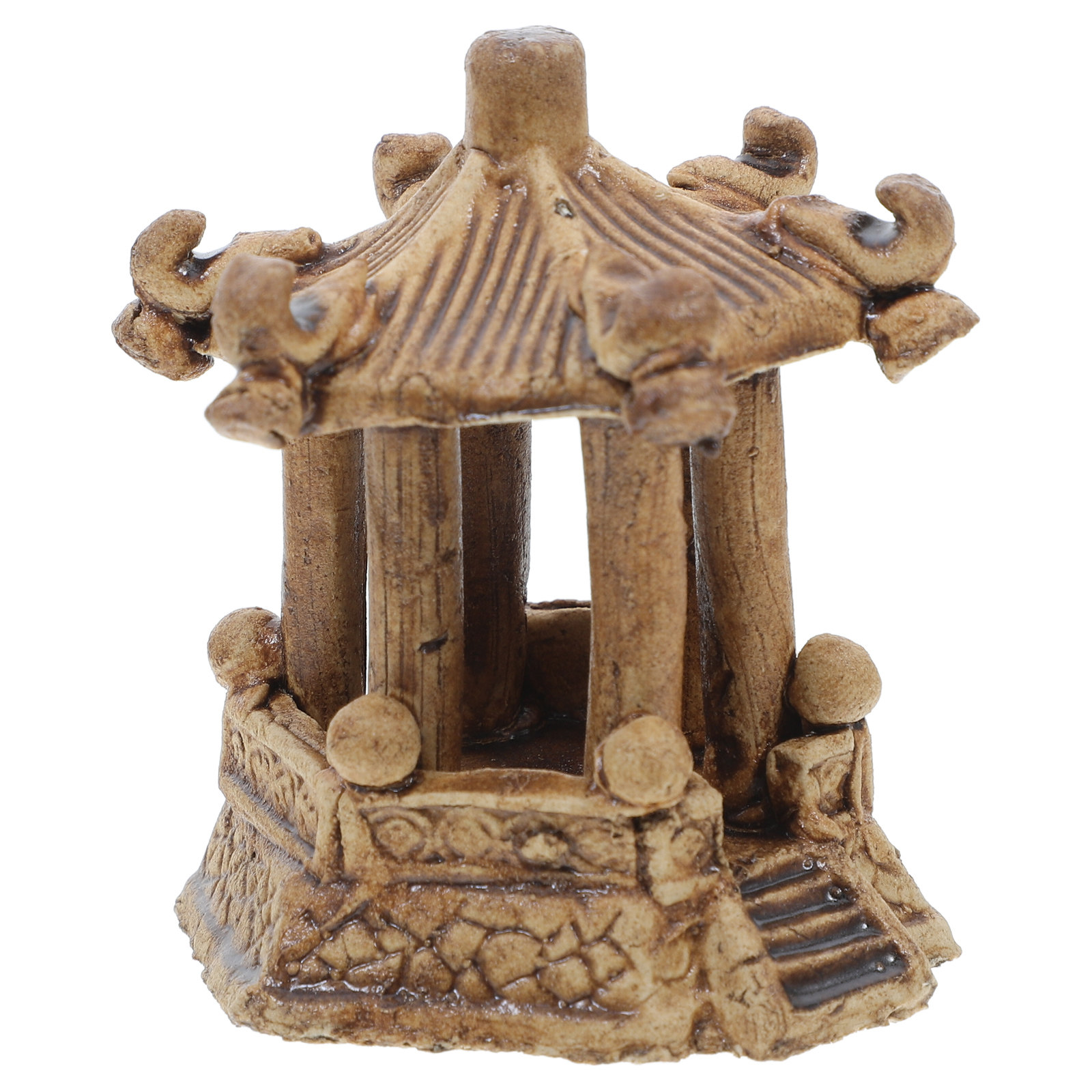 Bonsai Gardening - Miniature Ceramic Hexagonal Pagoda Statue Bonsai