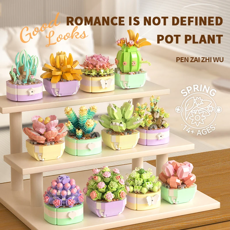 Flower Succulents Building Blo - огляд і ціна Bonsai Garden Tree