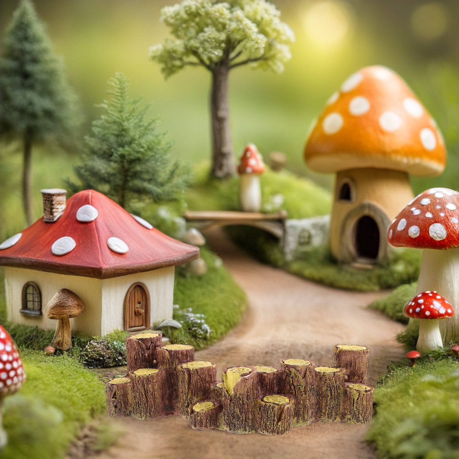 3Pcs Resin Mini Tree Stumps Re - огляд і ціна Bonsai Garden Tree