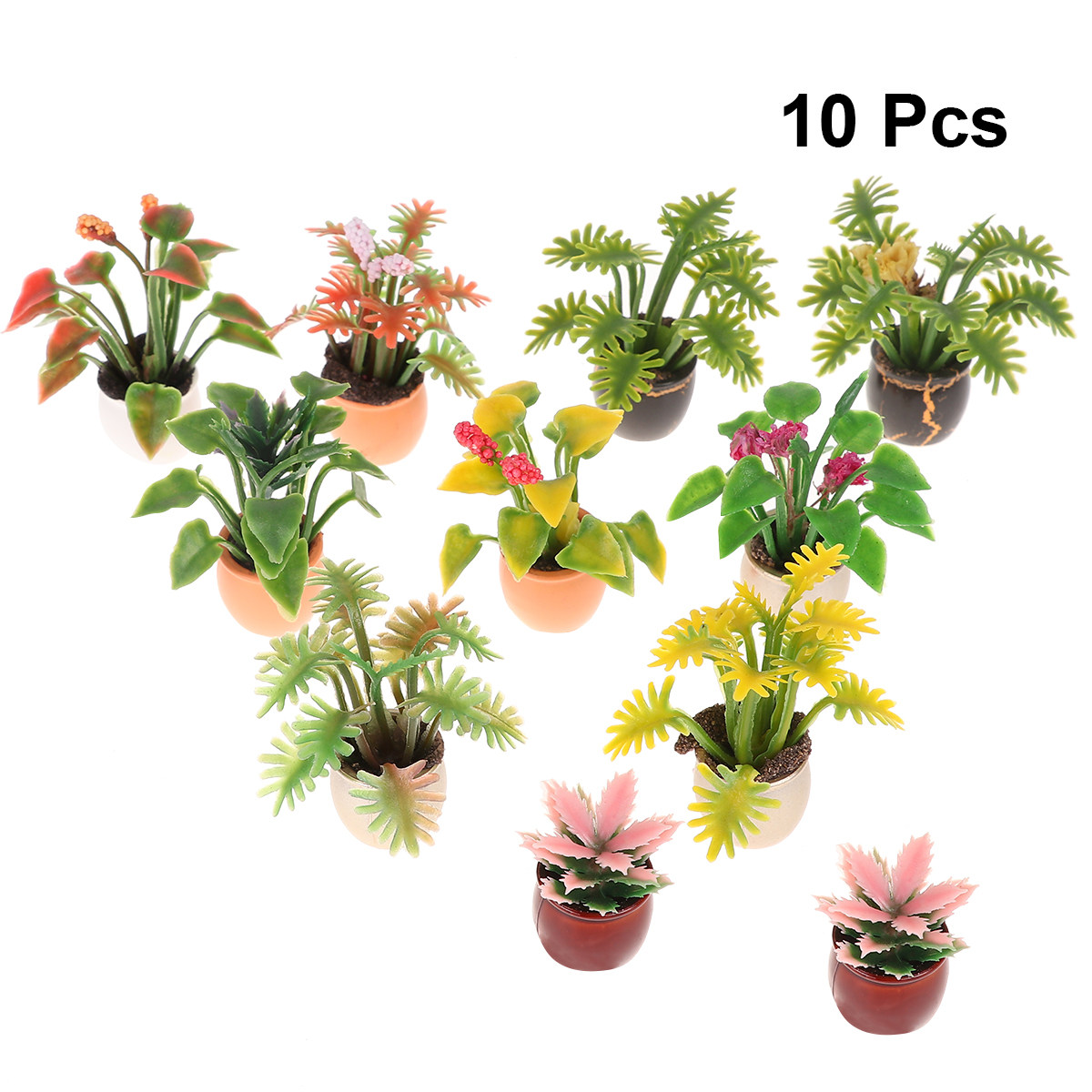 10Pcs Mini Plastic Potted Colo - огляд і ціна Bonsai Garden World