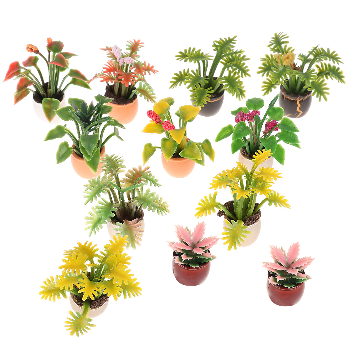 10Pcs Mini Plastic Potted Colo - огляд і ціна Bonsai Garden World