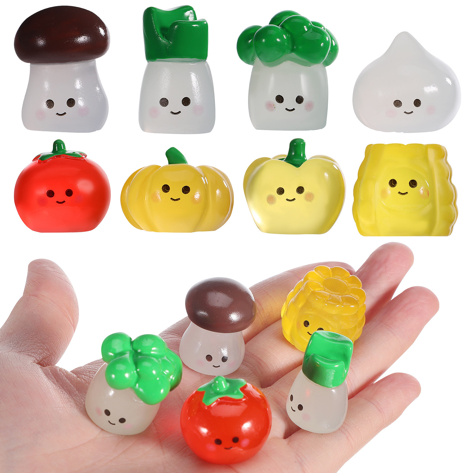 8 Pcs Mini Vegetables Glow in  - огляд і ціна Bonsai Garden World