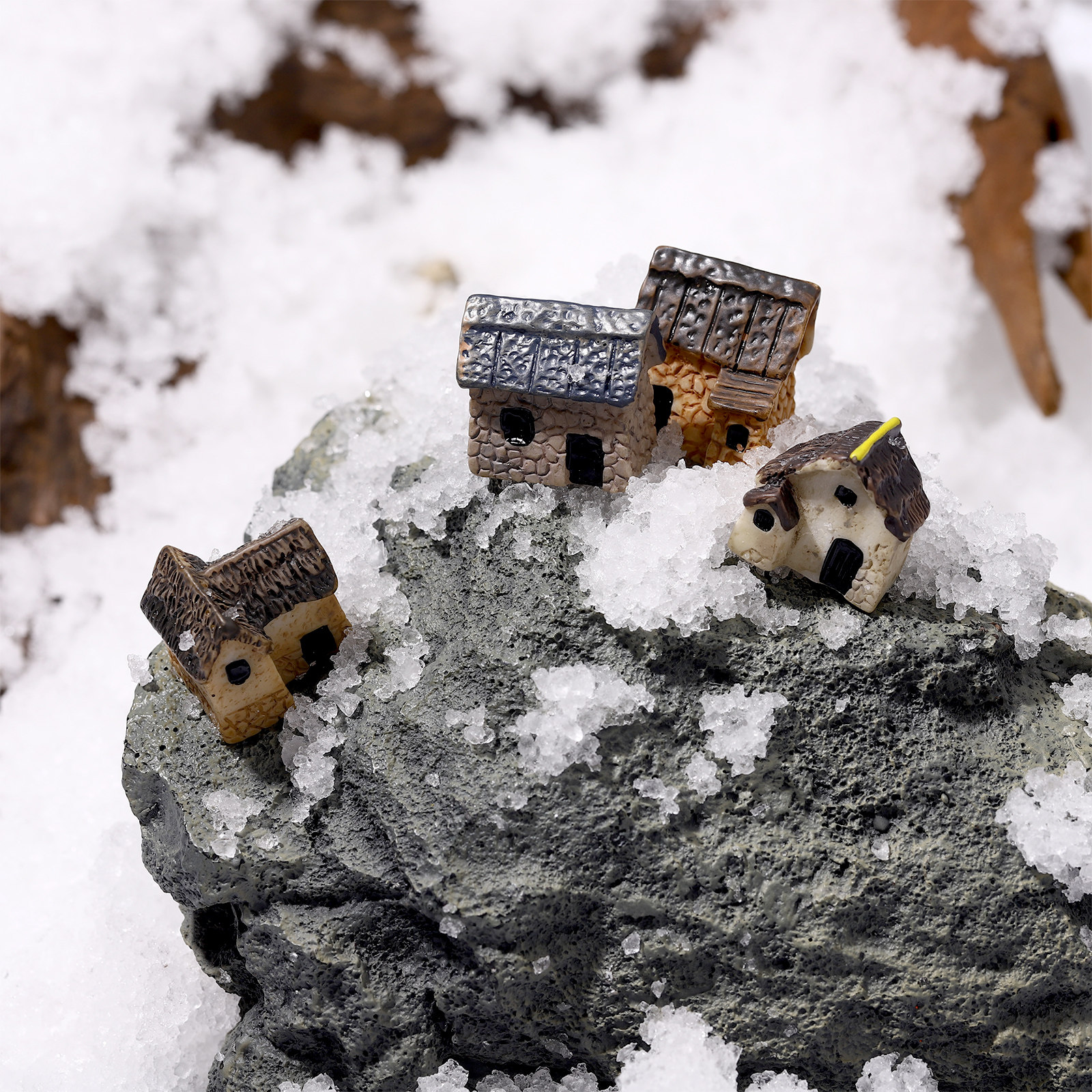 4Pcs Miniature Village Houses  - огляд і ціна Bonsai Garden World