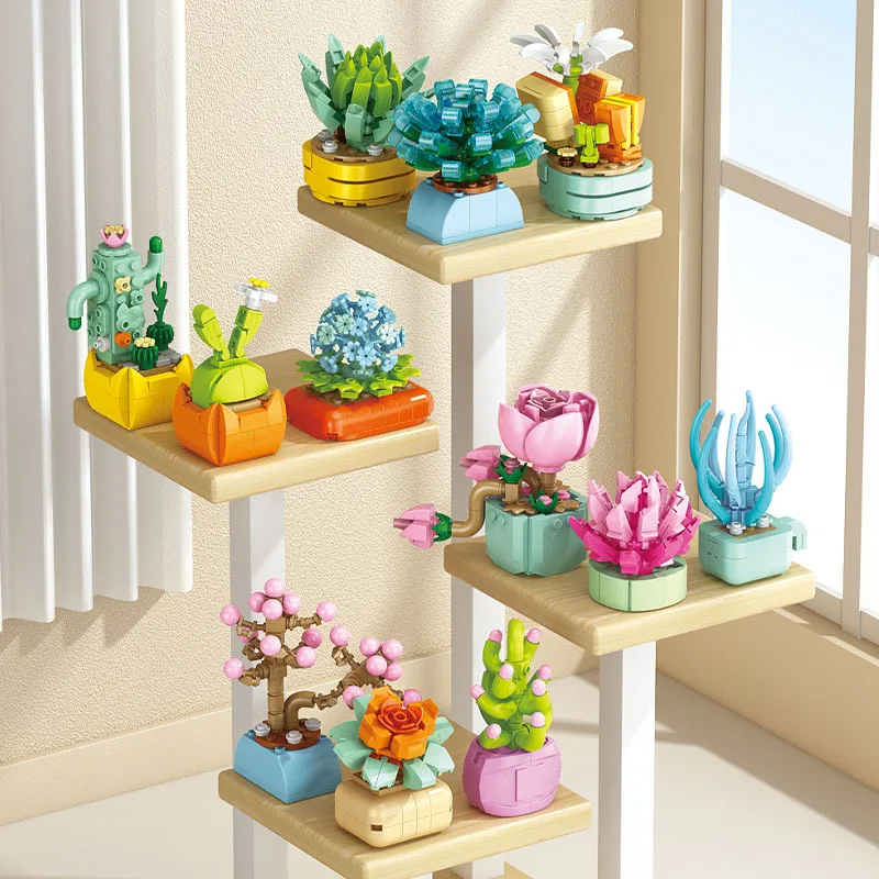 New Flowers Succulents Buildin - огляд і ціна Bonsai Garden World
