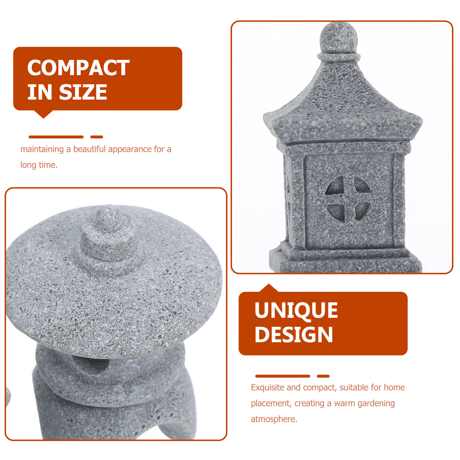 3Pcs Miniature Stone Pagoda Ga - огляд і ціна Bonsai Garden Set Up